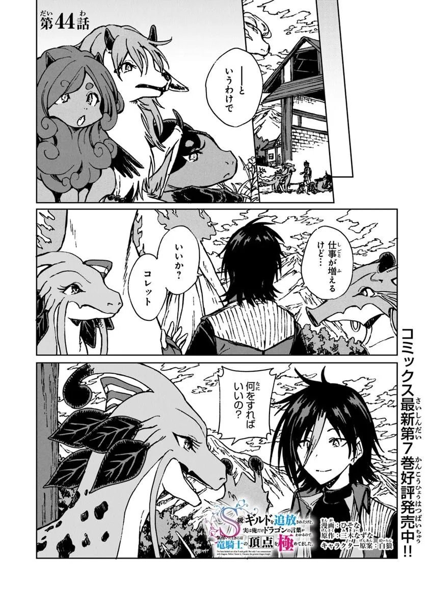 S-kyuu Guild wo Tsuihousareta kedo, Jitsu wa Ore dake Dragon no Kotoba ga Wakaru no de, Kidzuita Toki ni wa Ryuu Kishi no Chouten wo Kiwametemashita. Chap 44.1 - Next Chap 45.1