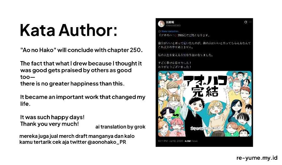 Ao no Hako Chap 250 - Next Chap 251