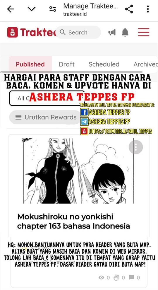 Mokushiroku no Yonkishi Chap 161 - Next Chap 162