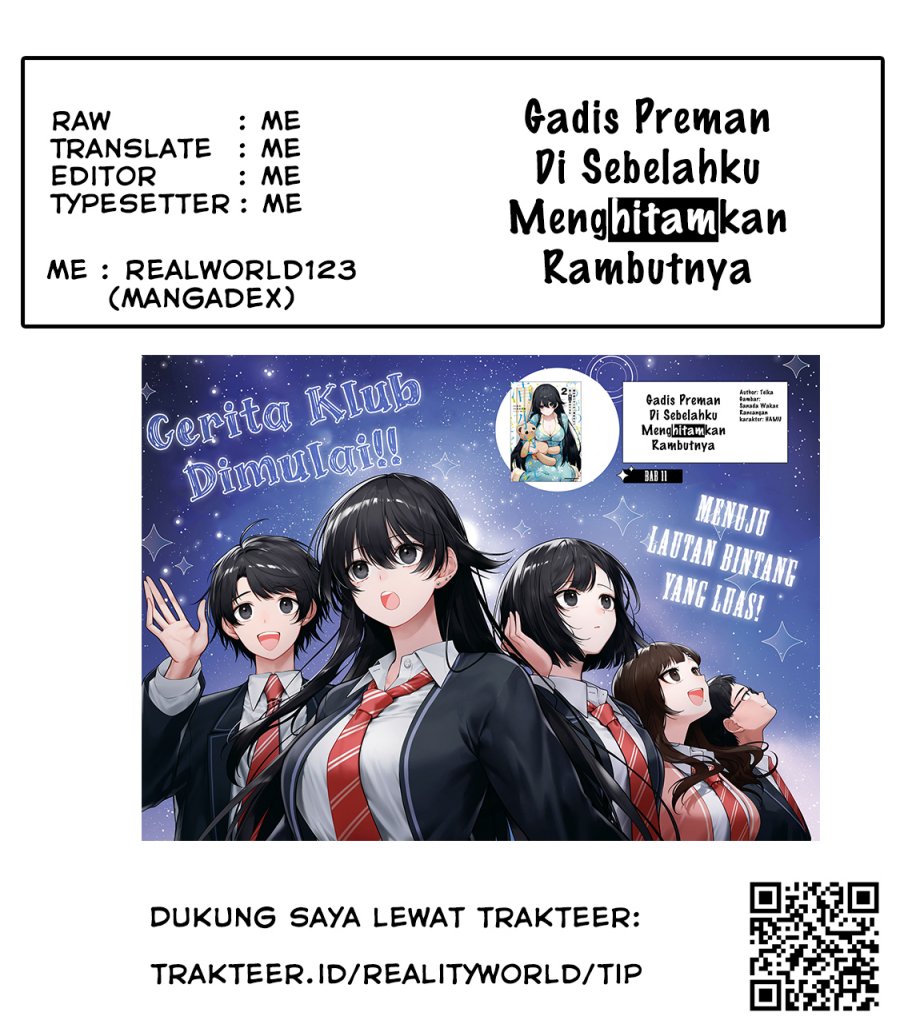 Tonari no Seki no Yankee Shimizu-san ga Kami o Kuroku Sometekita Chap 11 - Next Chap 12