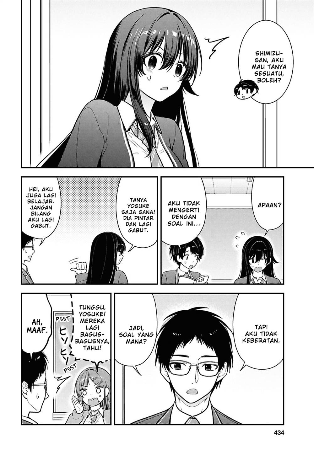 Tonari no Seki no Yankee Shimizu-san ga Kami o Kuroku Sometekita Chap 12 - Next Chap 13