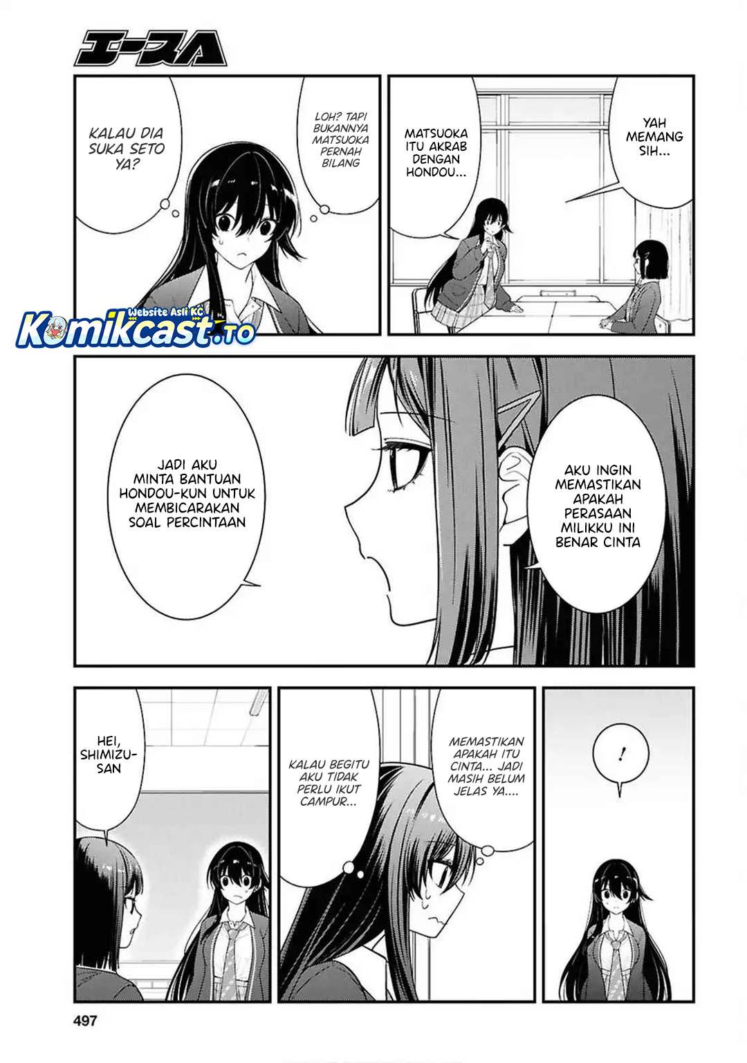 Tonari no Seki no Yankee Shimizu-san ga Kami o Kuroku Sometekita Chap 13 - Next Chap 14