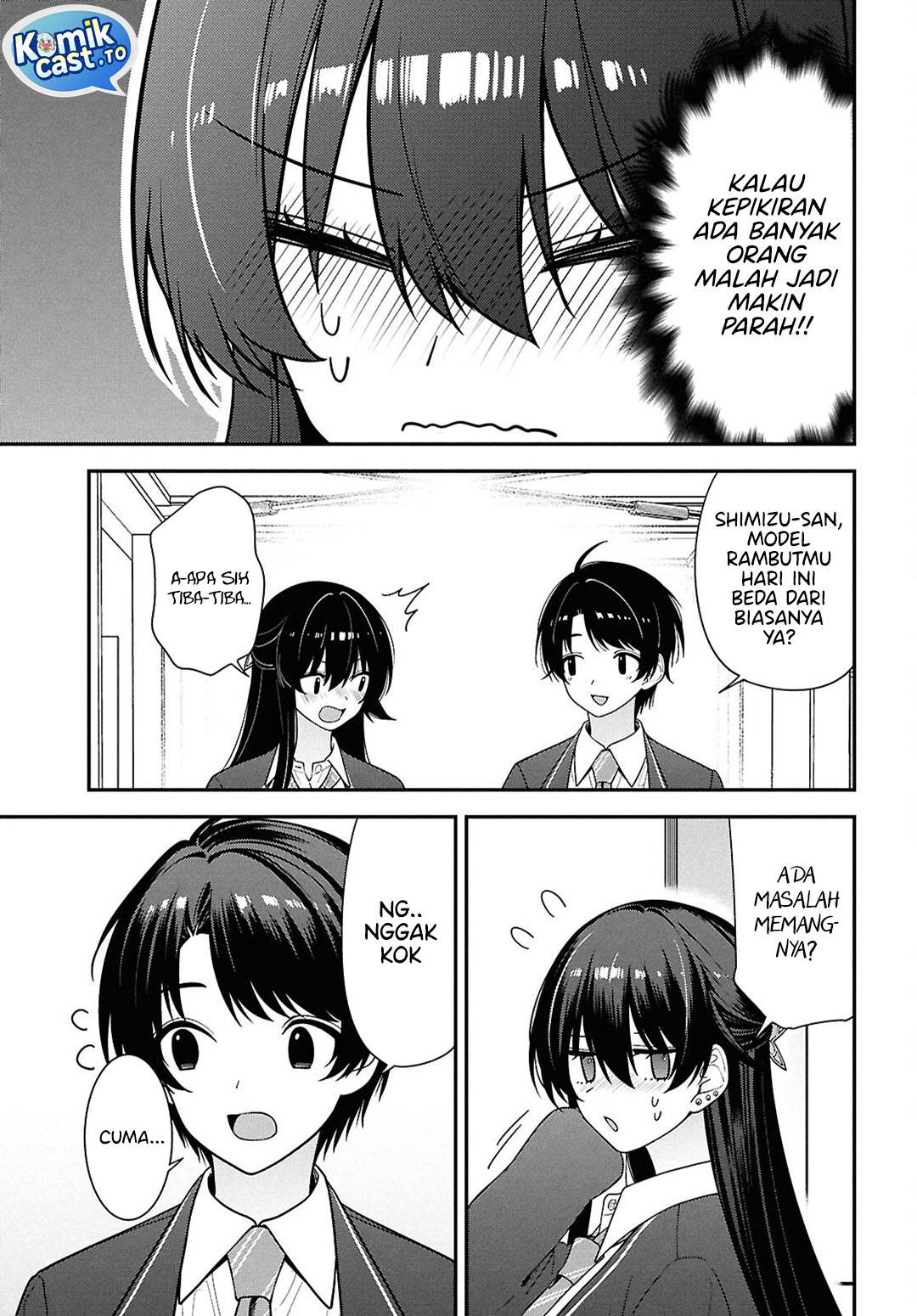 Tonari no Seki no Yankee Shimizu-san ga Kami o Kuroku Sometekita Chap 14 - Next Chap 15