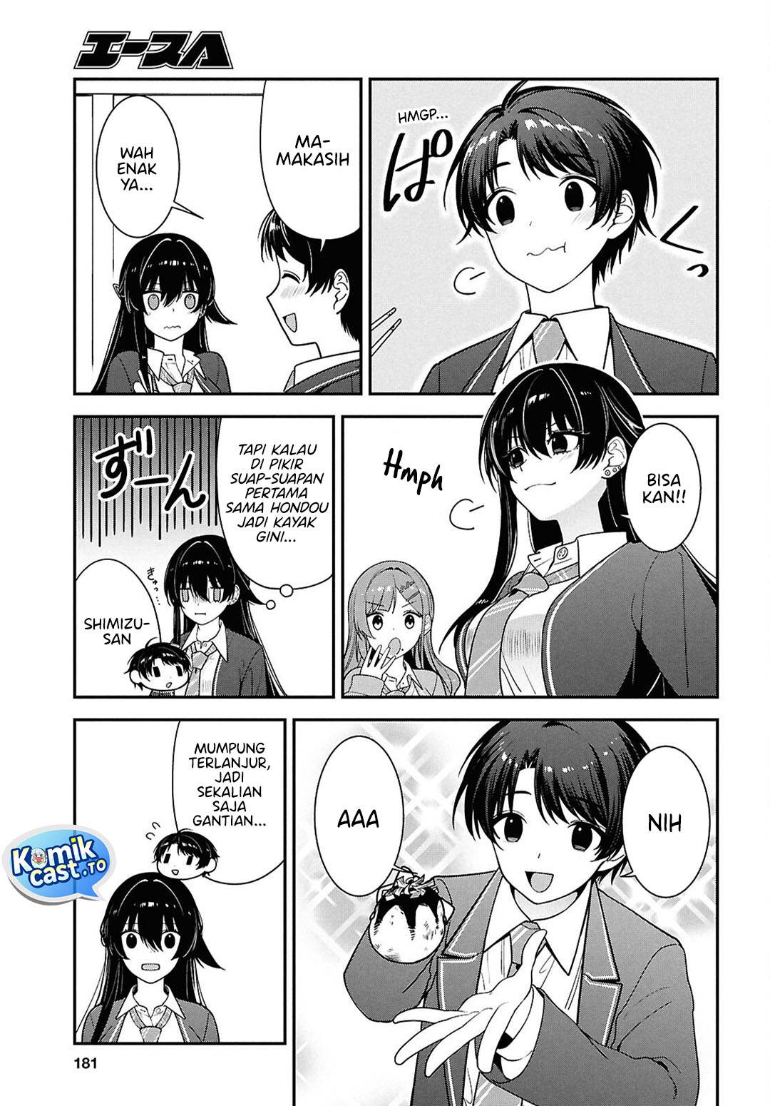 Tonari no Seki no Yankee Shimizu-san ga Kami o Kuroku Sometekita Chap 14 - Next Chap 15