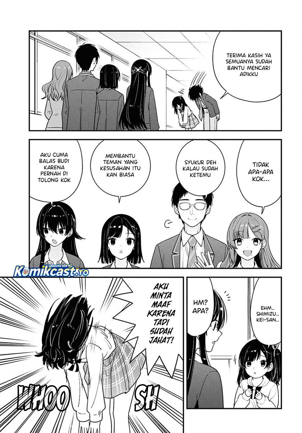 Tonari no Seki no Yankee Shimizu-san ga Kami o Kuroku Sometekita Chap 15 - Next Chap 16