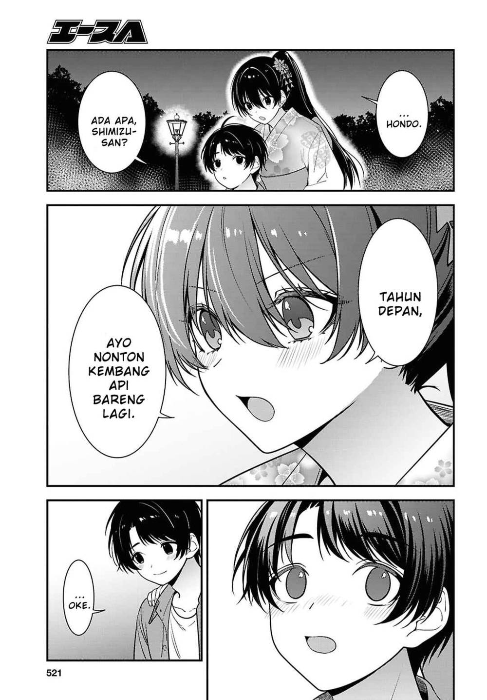 Tonari no Seki no Yankee Shimizu-san ga Kami o Kuroku Sometekita Chap 16 - Next Chap 17