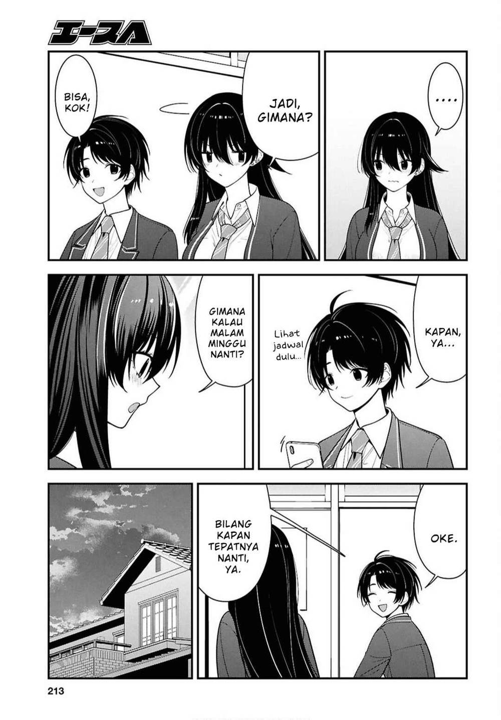 Tonari no Seki no Yankee Shimizu-san ga Kami o Kuroku Sometekita Chap 17 - Next Chap 18