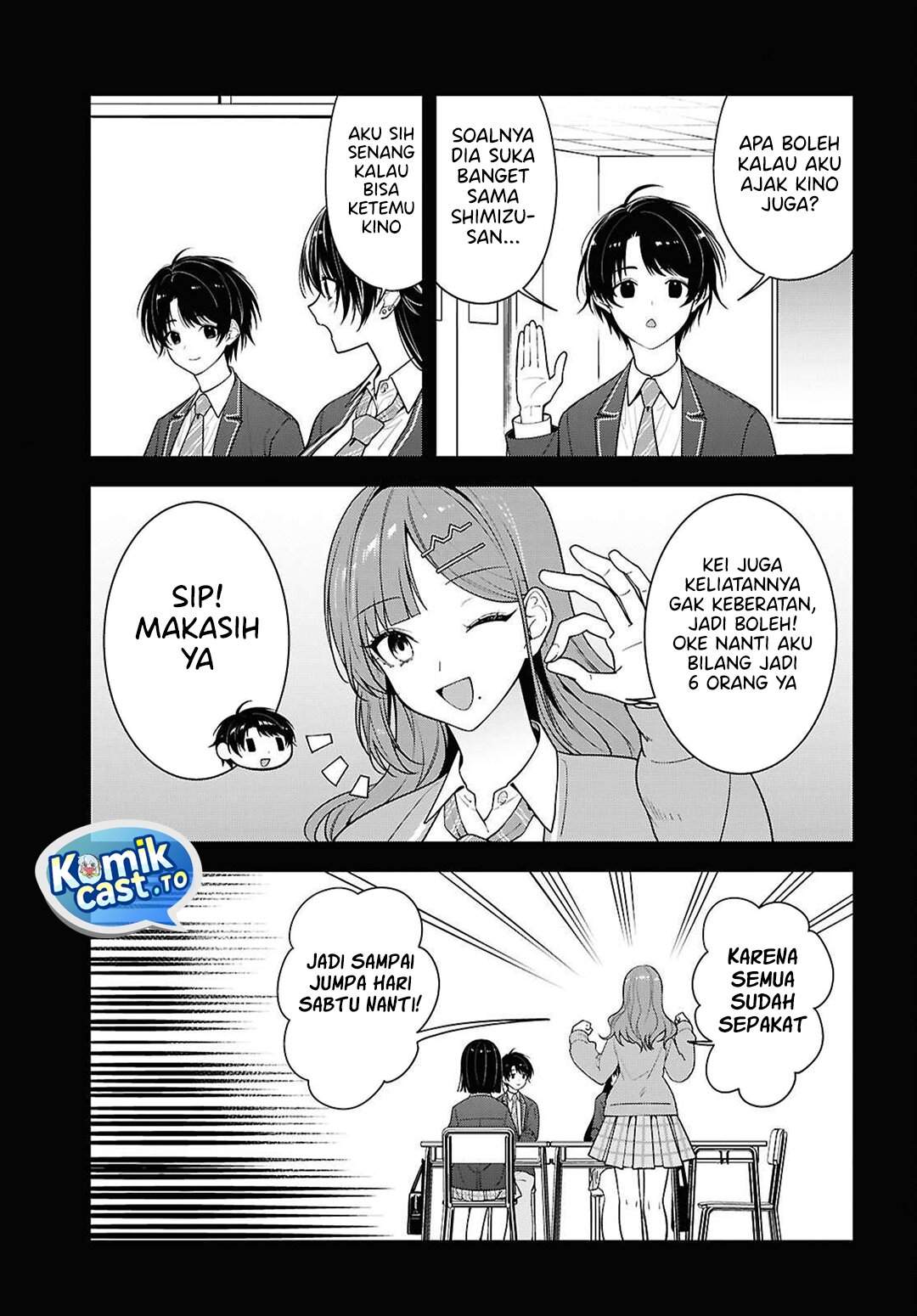 Tonari no Seki no Yankee Shimizu-san ga Kami o Kuroku Sometekita Chap 18 - Next Chap 19