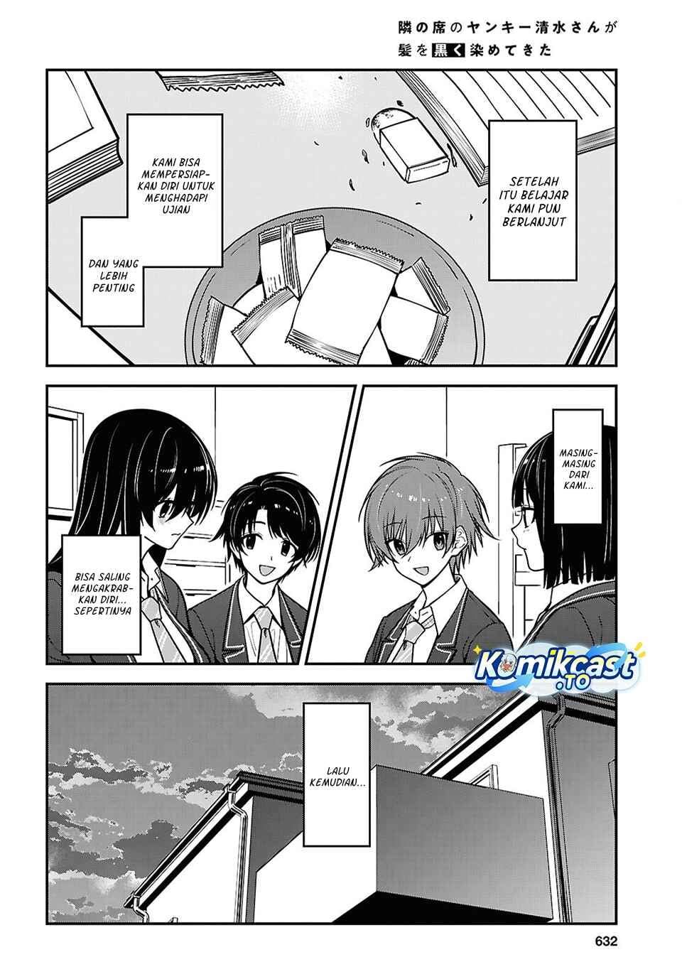 Tonari no Seki no Yankee Shimizu-san ga Kami o Kuroku Sometekita Chap 19 - Next Chap 20