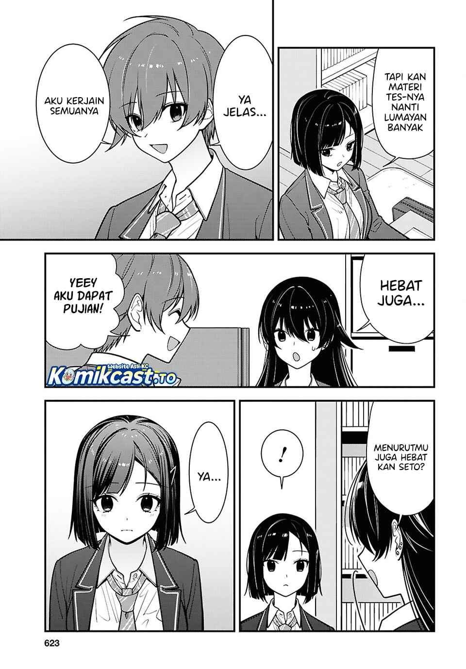 Tonari no Seki no Yankee Shimizu-san ga Kami o Kuroku Sometekita Chap 19 - Next Chap 20