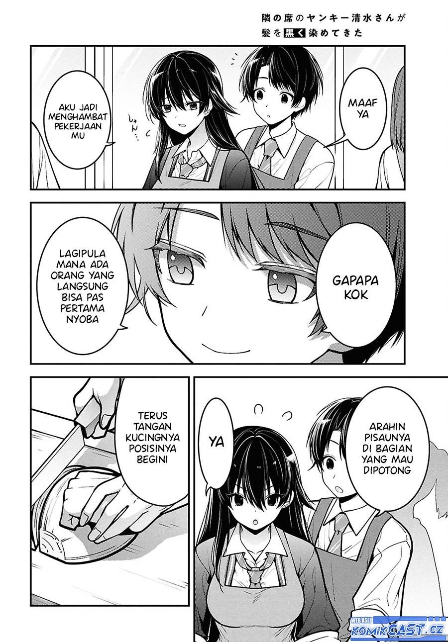 Tonari no Seki no Yankee Shimizu-san ga Kami o Kuroku Sometekita Chap 2 - Next Chap 3