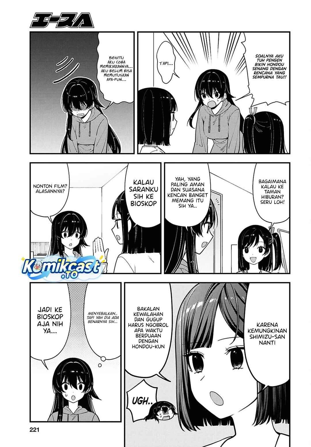Tonari no Seki no Yankee Shimizu-san ga Kami o Kuroku Sometekita Chap 20 - Next Chap 21