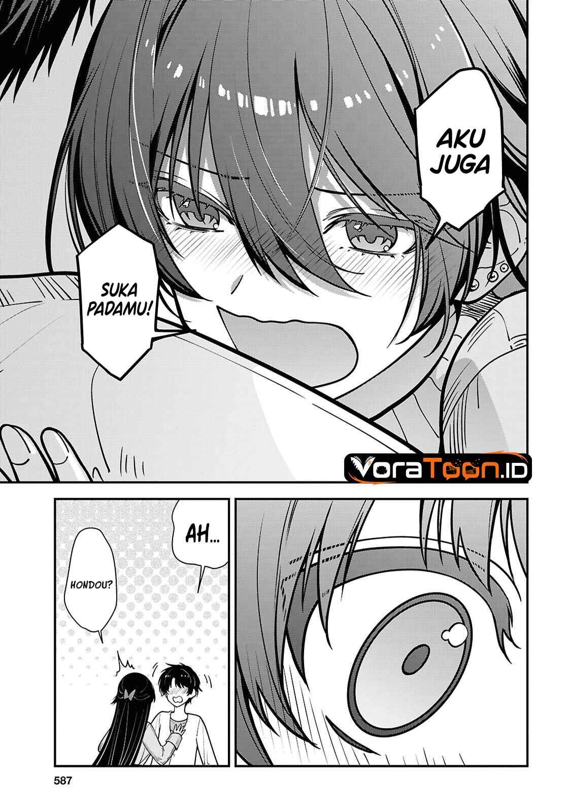 Tonari no Seki no Yankee Shimizu-san ga Kami o Kuroku Sometekita Chap 22 - Next Chap 23