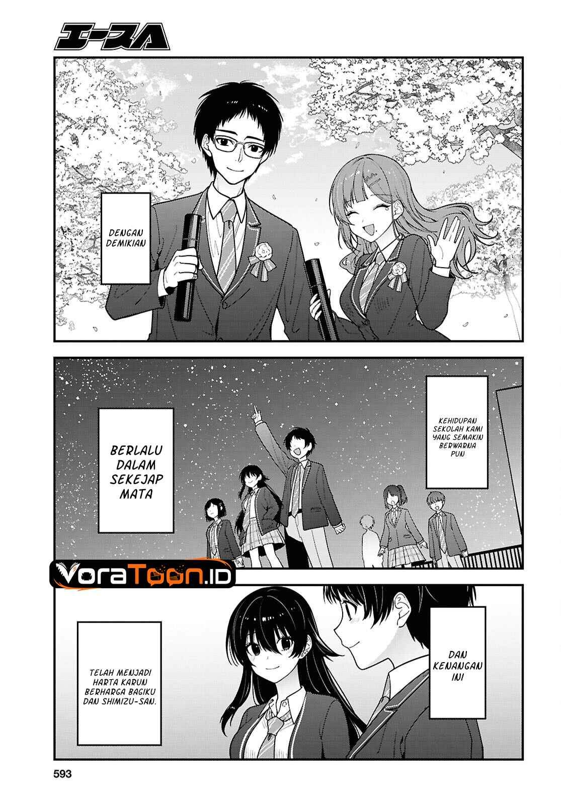 Tonari no Seki no Yankee Shimizu-san ga Kami o Kuroku Sometekita Chap 22 - Next Chap 23