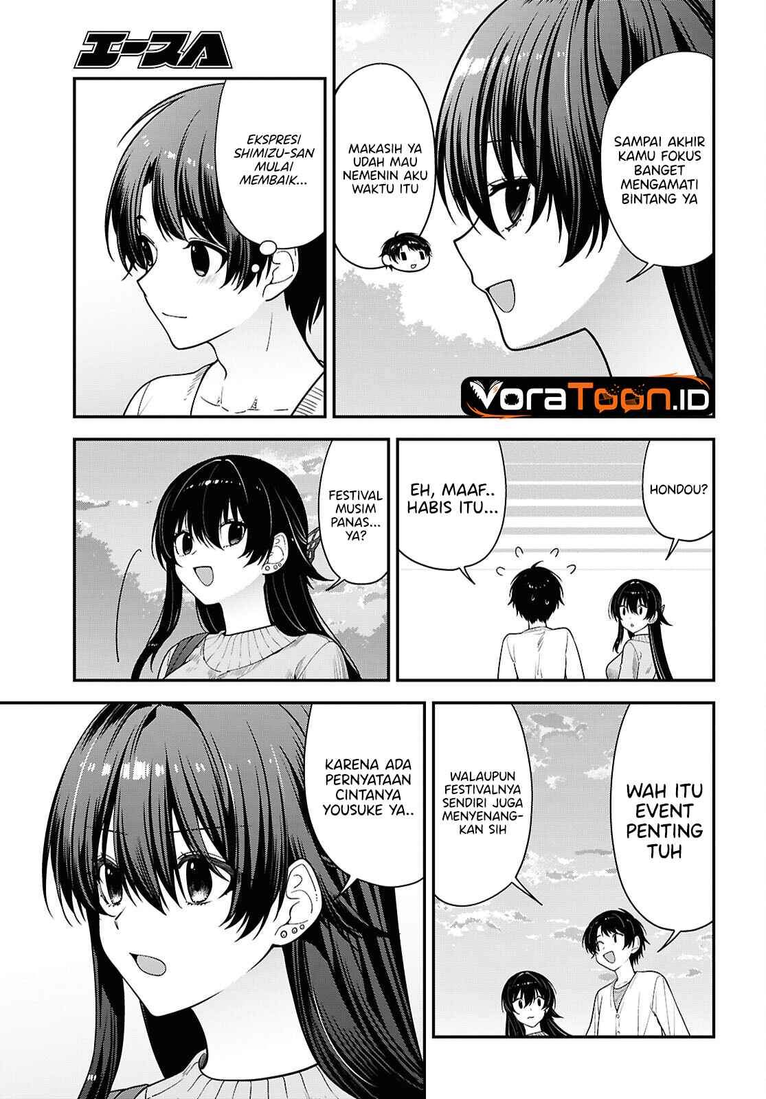 Tonari no Seki no Yankee Shimizu-san ga Kami o Kuroku Sometekita Chap 22 - Next Chap 23