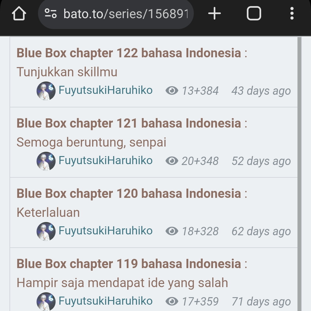 Ao no Hako Chap 122 - Next Chap 123