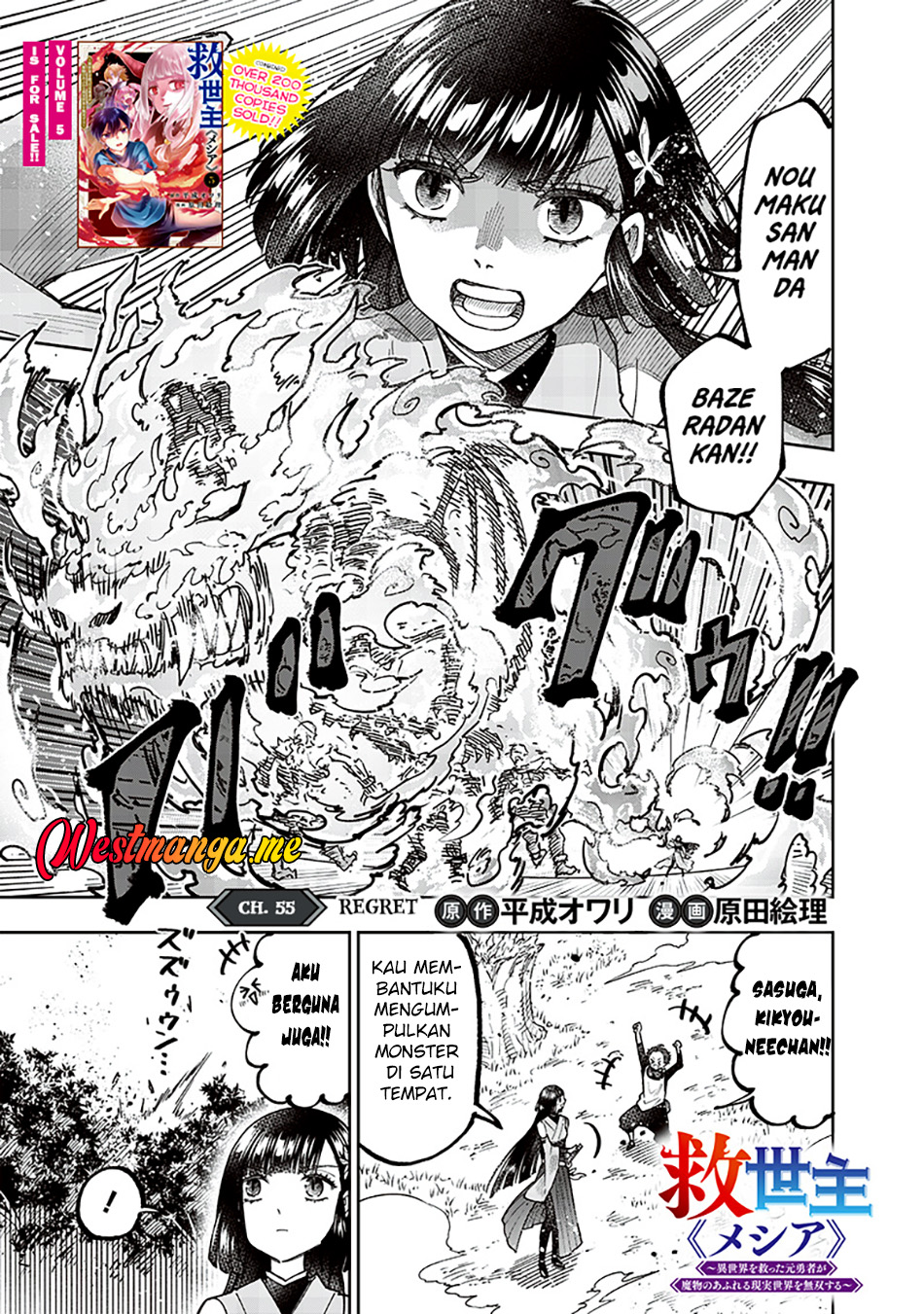 Kyuuseishu MESHIA ~Isekai wo sukutta moto yuusha ga mamono no afureru genjitsu sekai wo musou suru~ Chap 55 - Next Chap 56