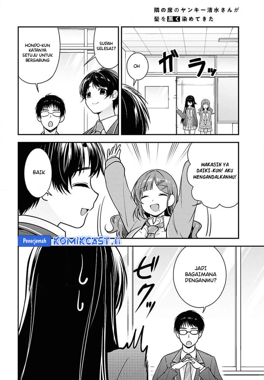 Tonari no Seki no Yankee Shimizu-san ga Kami o Kuroku Sometekita Chap 10 - Next Chap 11