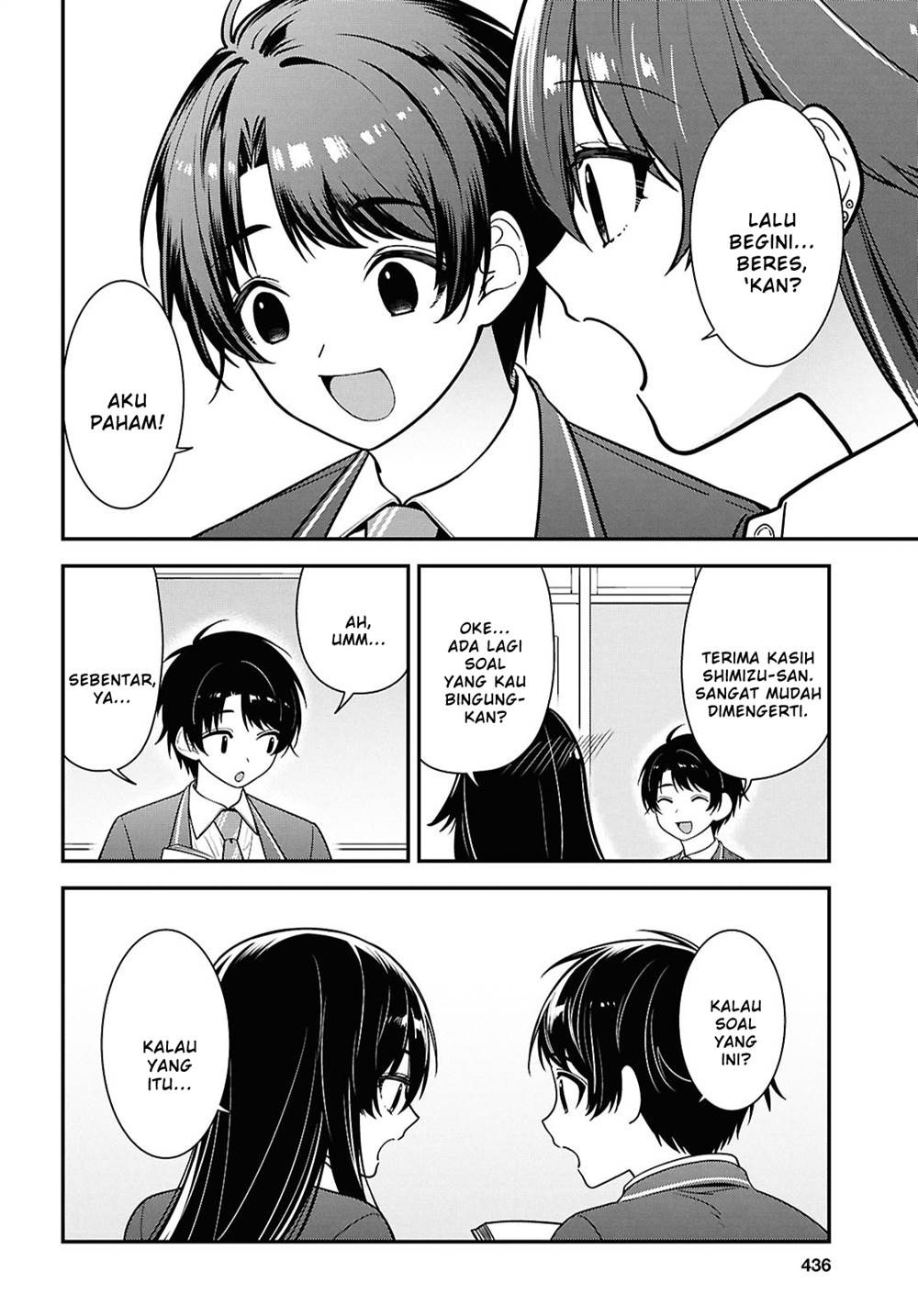 Tonari no Seki no Yankee Shimizu-san ga Kami o Kuroku Sometekita Chap 12 - Next Chap 13