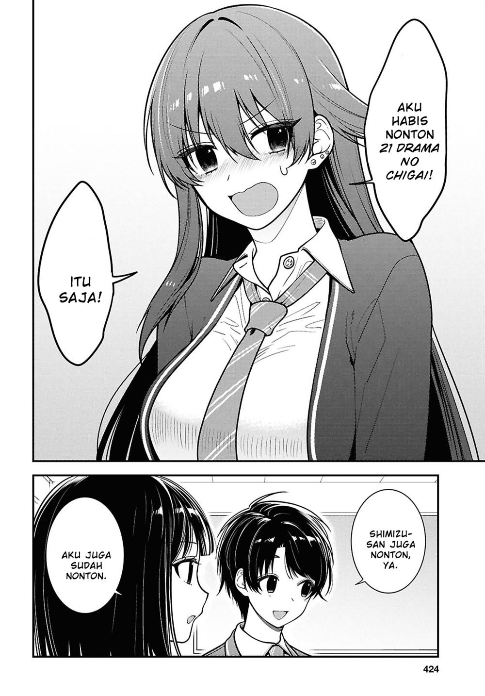 Tonari no Seki no Yankee Shimizu-san ga Kami o Kuroku Sometekita Chap 12 - Next Chap 13