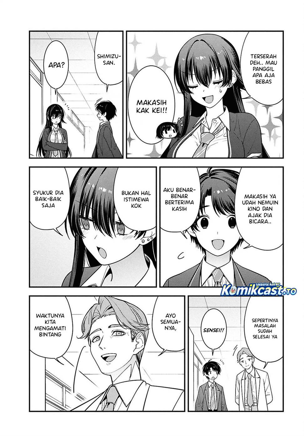 Tonari no Seki no Yankee Shimizu-san ga Kami o Kuroku Sometekita Chap 15 - Next Chap 16
