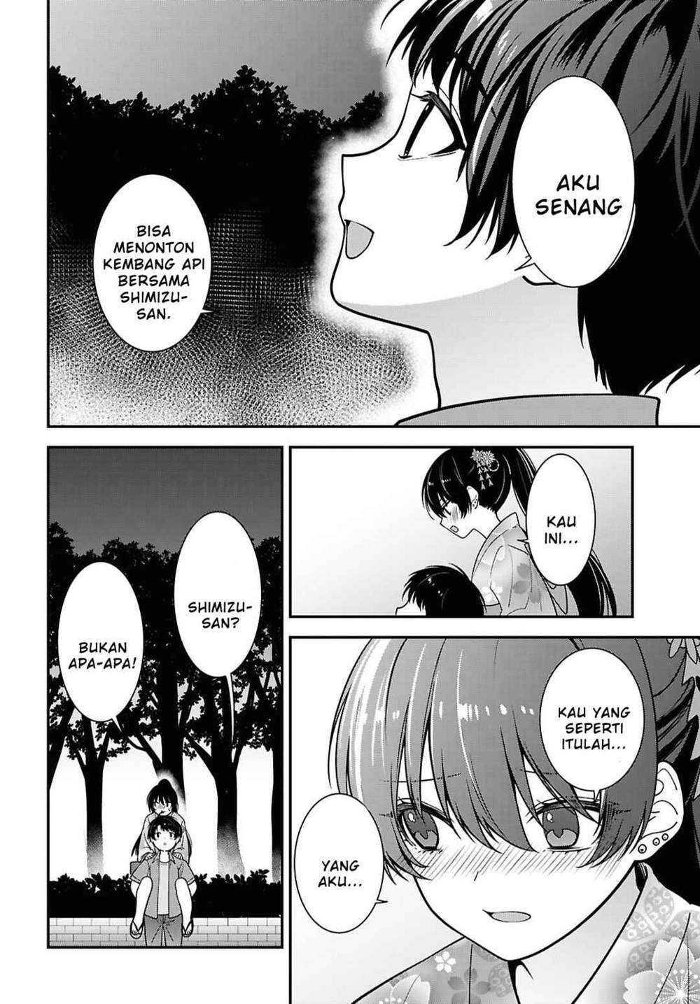 Tonari no Seki no Yankee Shimizu-san ga Kami o Kuroku Sometekita Chap 16 - Next Chap 17