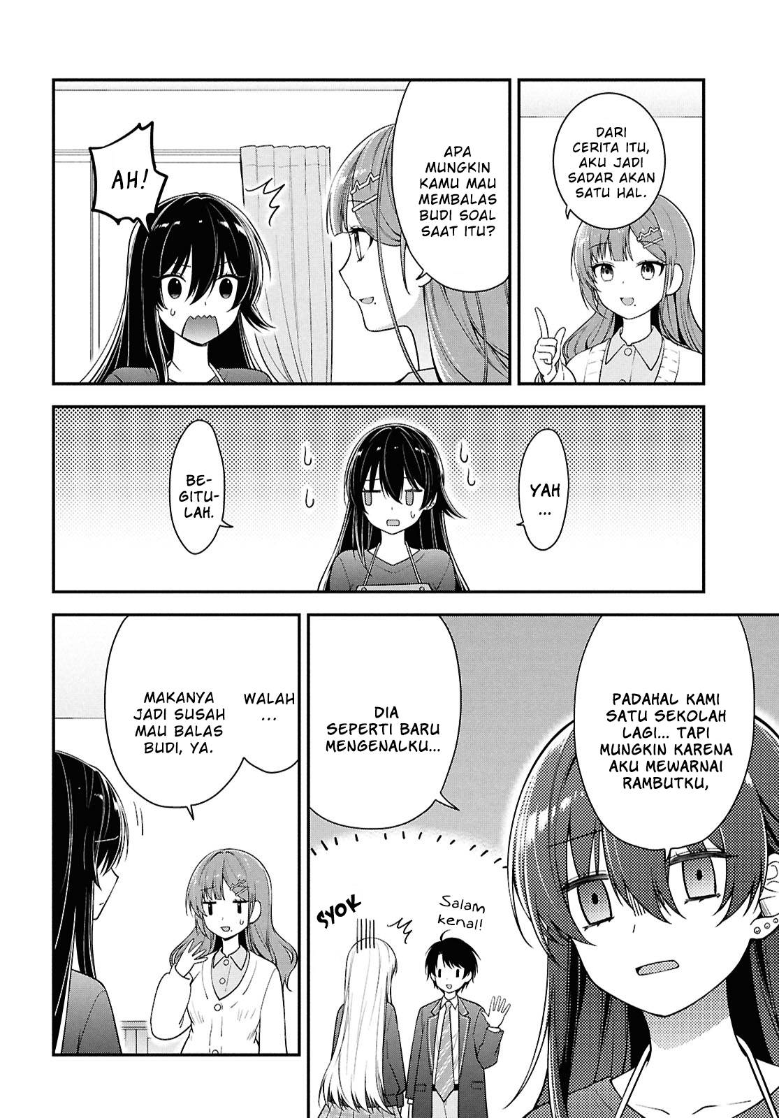 Tonari no Seki no Yankee Shimizu-san ga Kami o Kuroku Sometekita Chap 4 - Next Chap 5