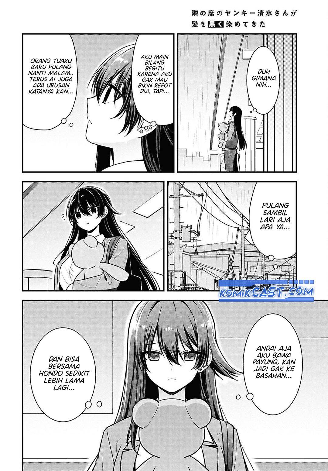 Tonari no Seki no Yankee Shimizu-san ga Kami o Kuroku Sometekita Chap 8 - Next Chap 9