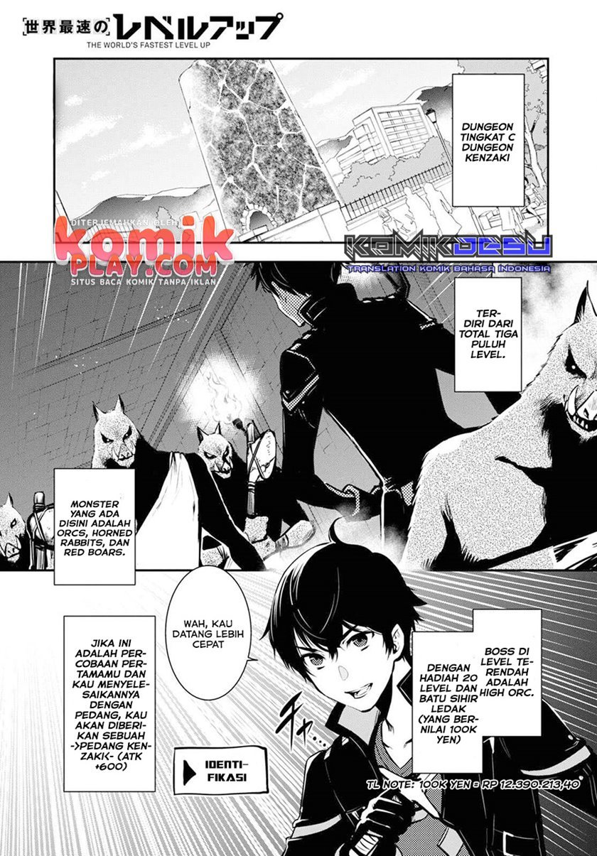 Sekai Saisoku no Level Up! Chap 6 - Next Chap 7