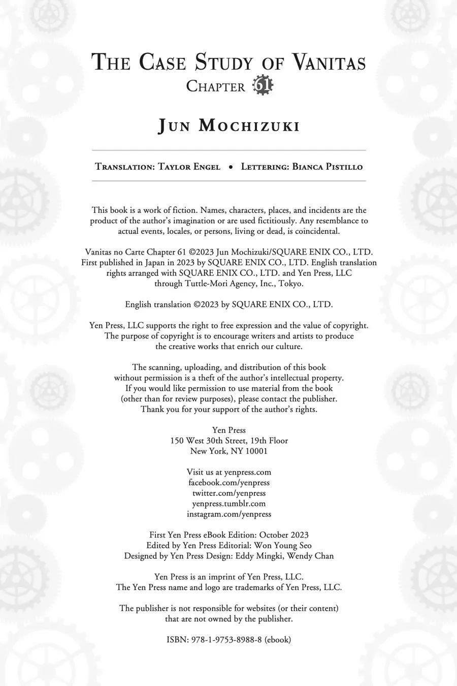 Vanitas no Carte Chap 61 - Next Chap 62