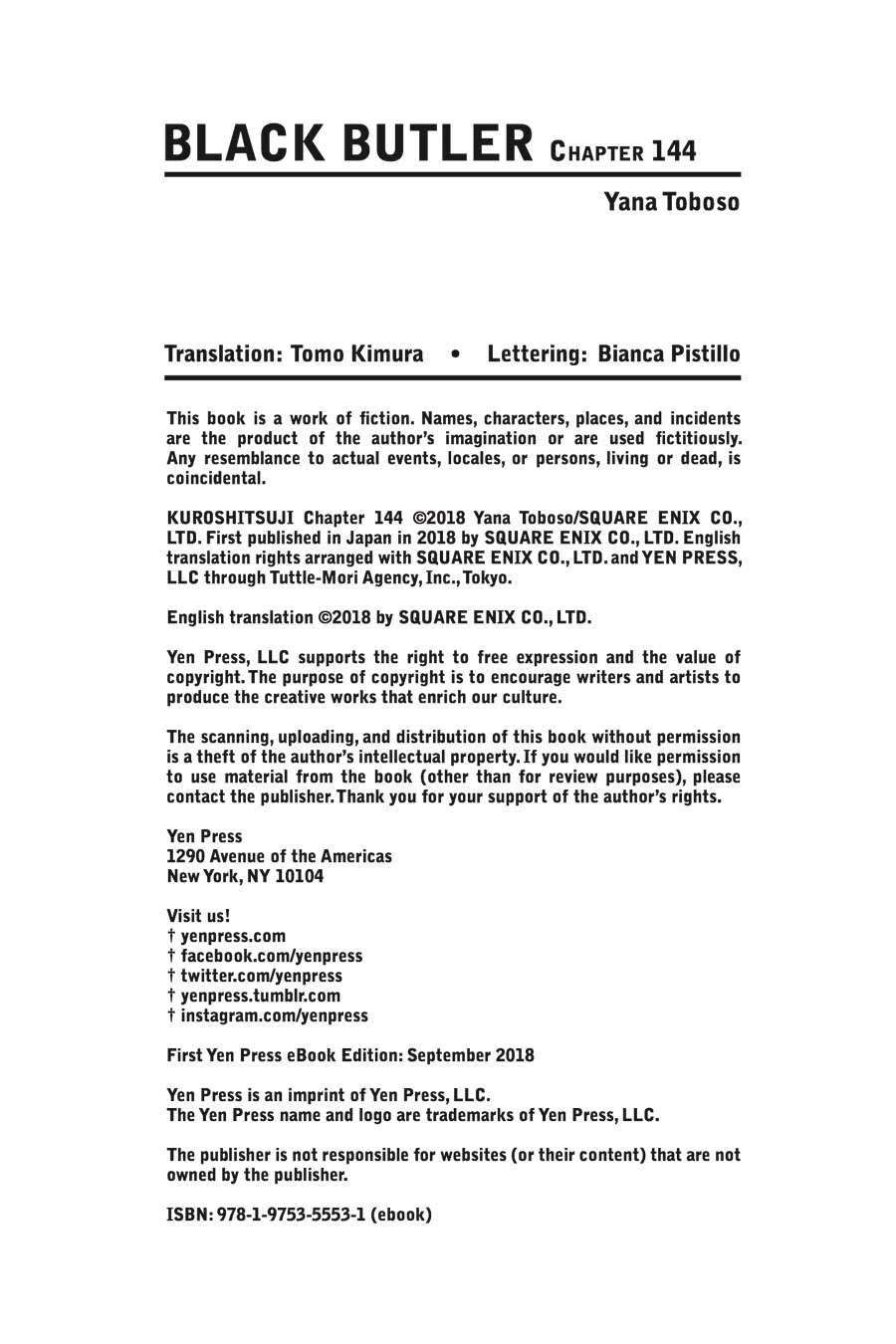 Kuroshitsuji Chap 144 - Next Chap 145
