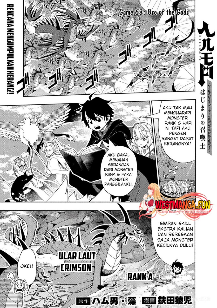 Hell Mode: Yarikomi Suki no Gamer wa Hai Settei no Isekai de Musou Suru Chap 63 - Next Chap 64