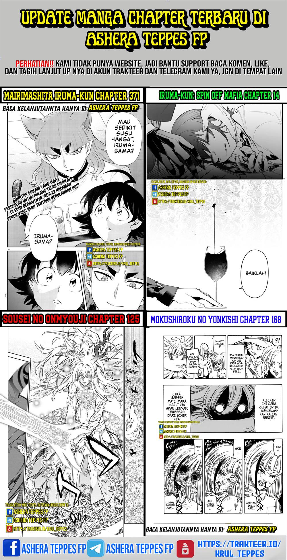 Mokushiroku no Yonkishi Chap 166 - Next Chap 167