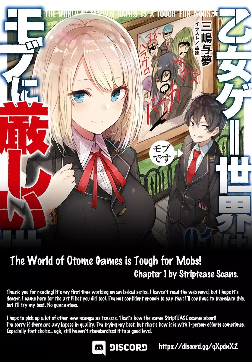 Otome Game Sekai wa Mob ni Kibishii Sekai Desu Chap 1 - Next Chap 2