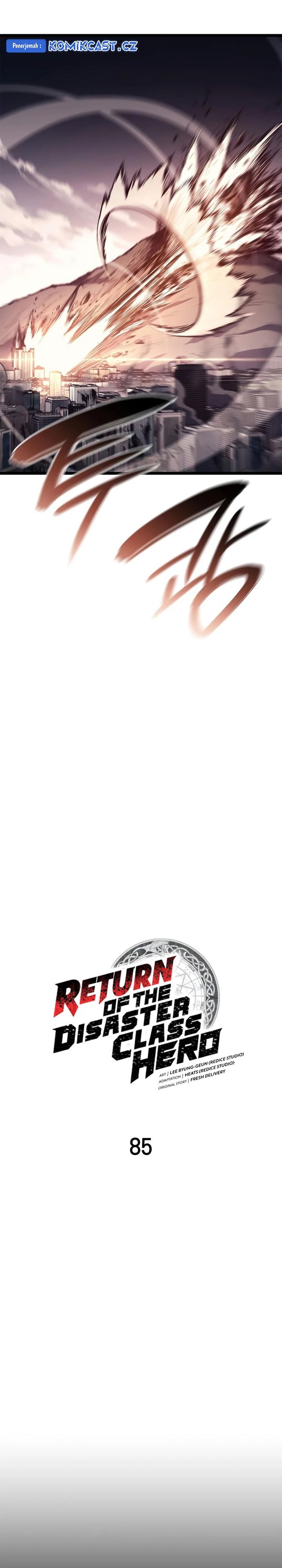 A Disaster-Class Hero Has Returned Chap 85 - Next Chap 86