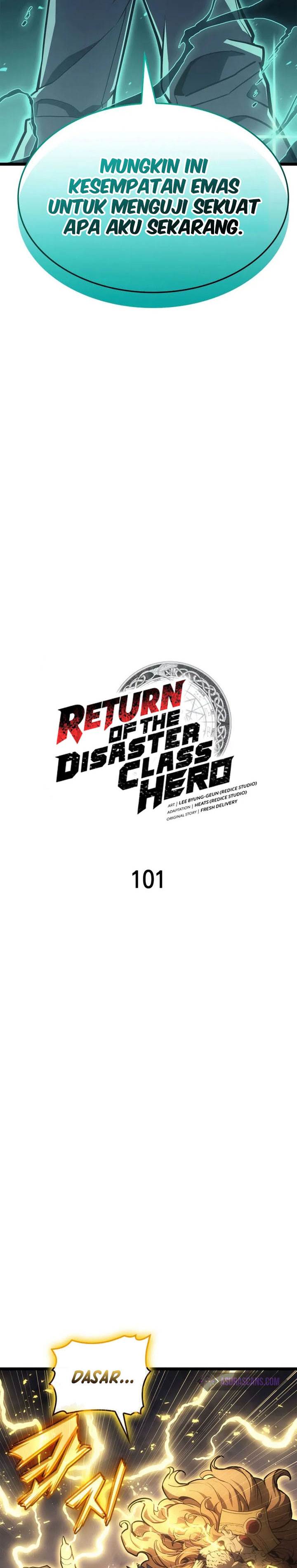 A Disaster-Class Hero Has Returned Chap 101 - Next Chap 102
