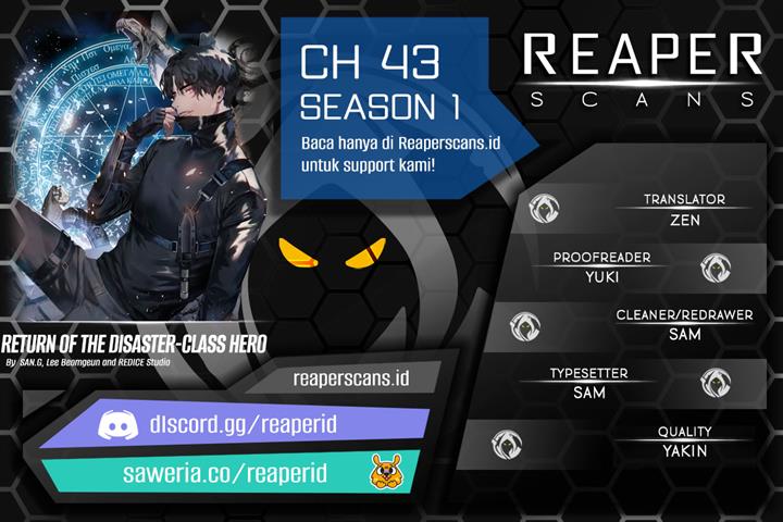 A Disaster-Class Hero Has Returned Chap 43 - Next Chap 44