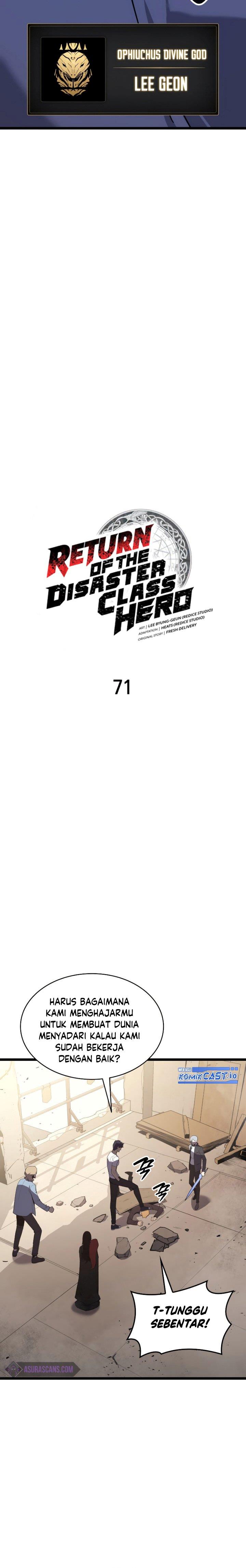 A Disaster-Class Hero Has Returned Chap 71 - Next Chap 72