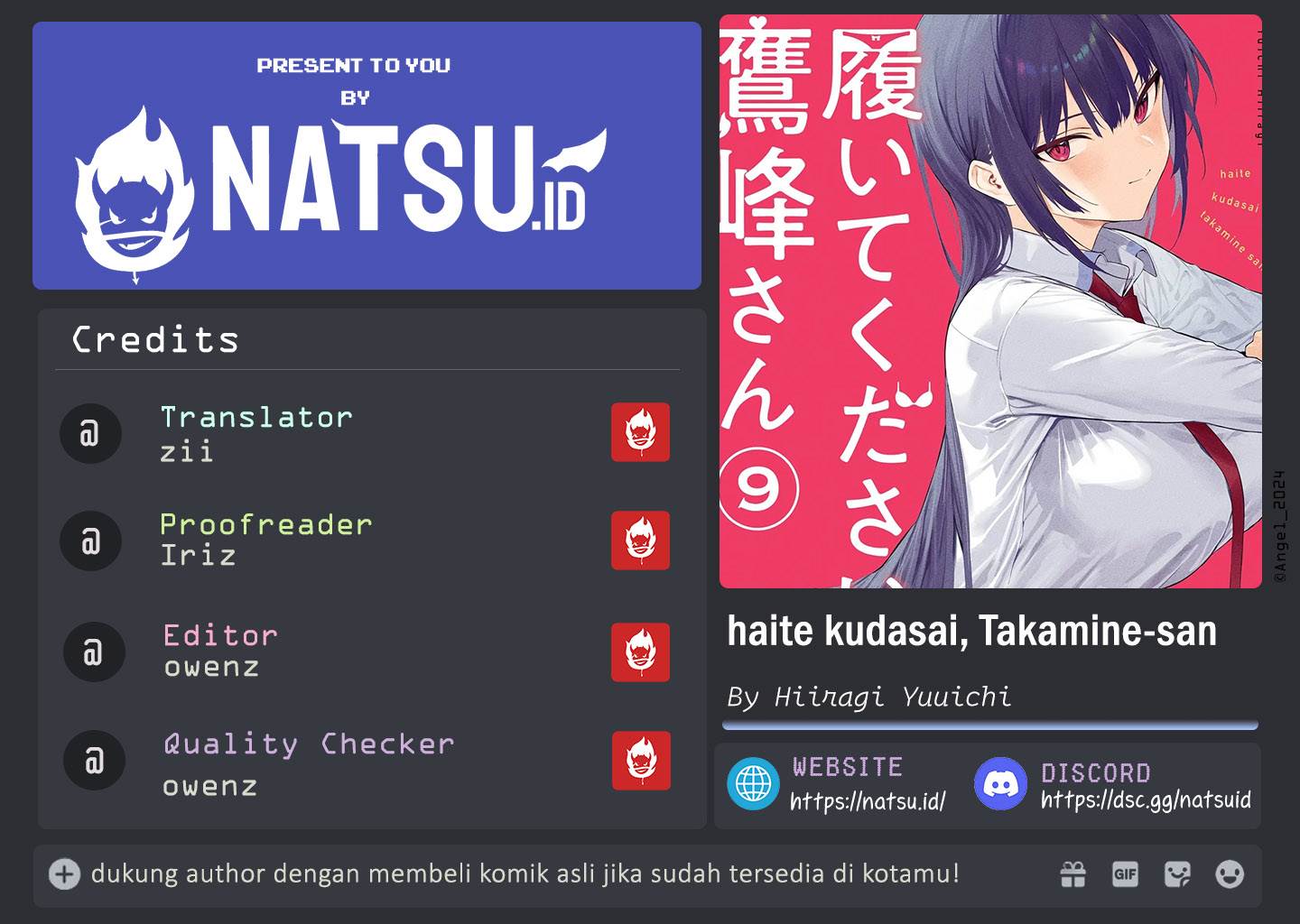 Haite Kudasai, Takamine San Chap 54 - Next Chap 55