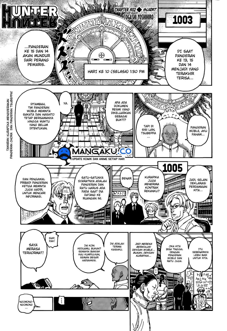 Hunter x Hunter Chap 402 - Next Chap 403