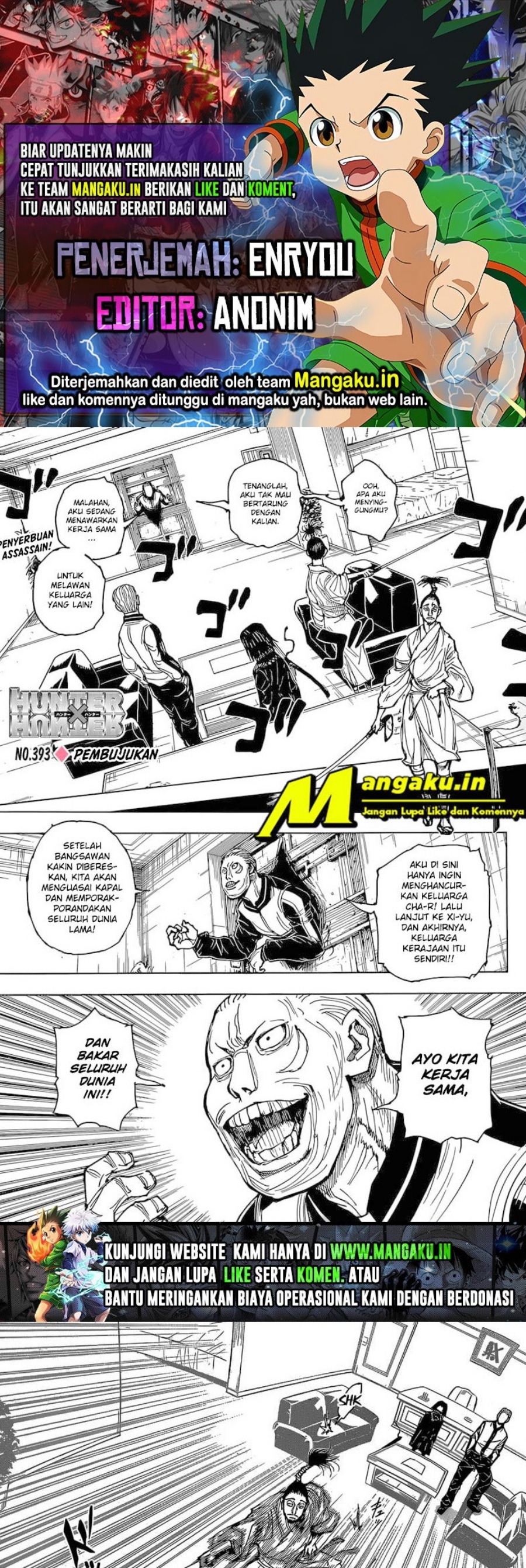 Hunter x Hunter Chap 393 - Next Chap 394