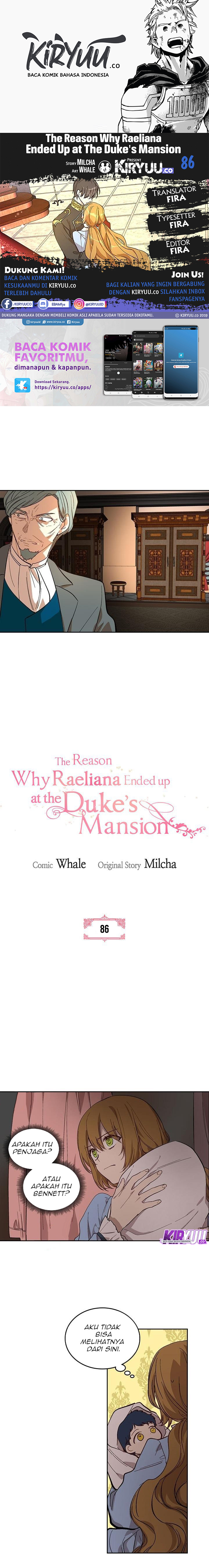 The Reason Why Raeliana Ended up at the Duke’s Mansion Chap 86 - Next Chap 87