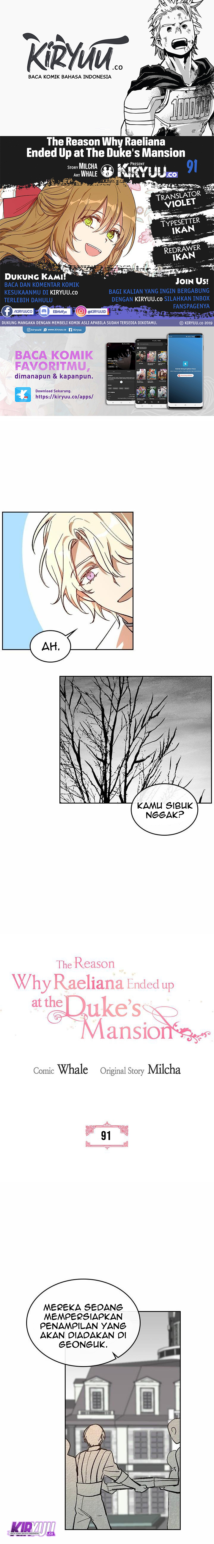 The Reason Why Raeliana Ended up at the Duke’s Mansion Chap 91 - Next Chap 92