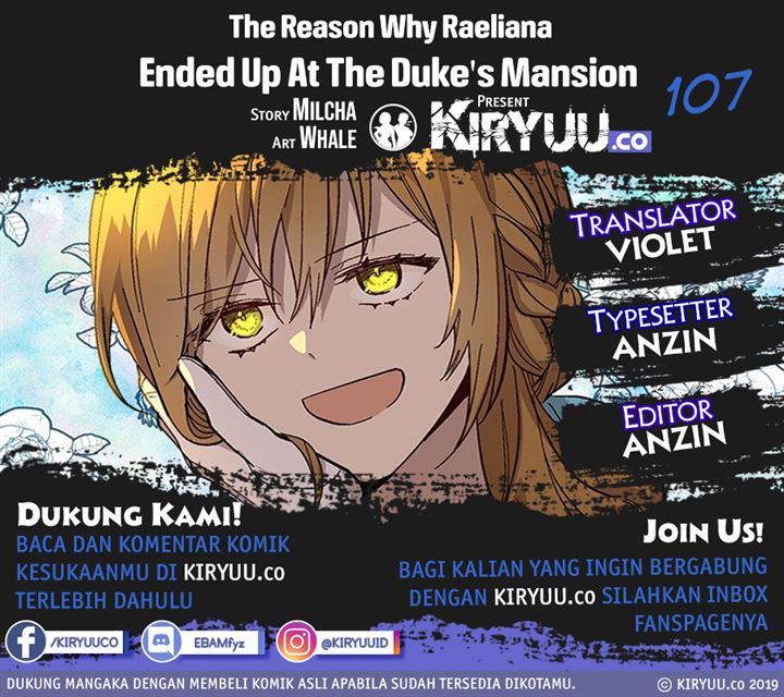 The Reason Why Raeliana Ended up at the Duke’s Mansion Chap 107 - Next Chap 108