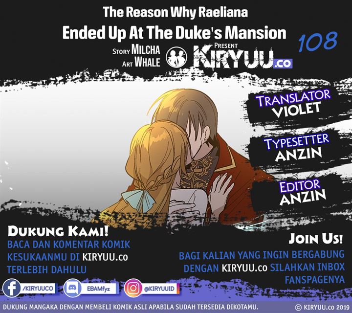 The Reason Why Raeliana Ended up at the Duke’s Mansion Chap 108 - Next Chap 109