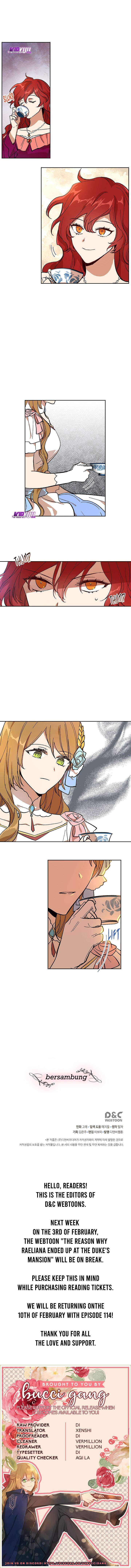 The Reason Why Raeliana Ended up at the Duke’s Mansion Chap 113 - Next Chap 114