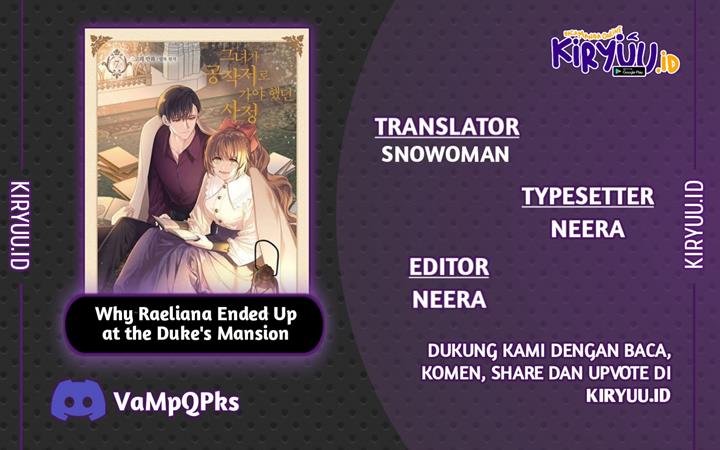 The Reason Why Raeliana Ended up at the Duke’s Mansion Chap 128 - Next Chap 129