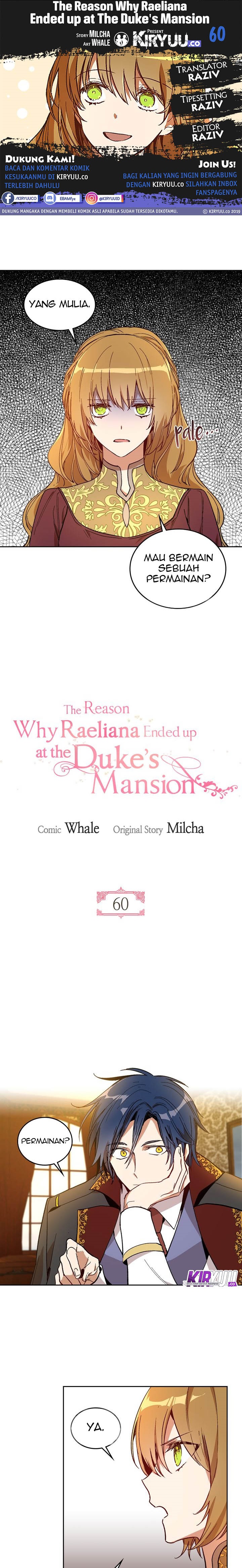 The Reason Why Raeliana Ended up at the Duke’s Mansion Chap 60 - Next Chap 61