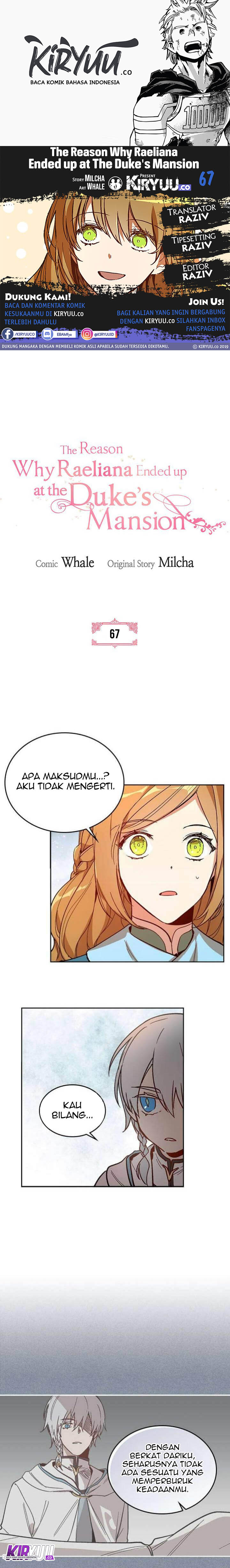 The Reason Why Raeliana Ended up at the Duke’s Mansion Chap 67 - Next Chap 68