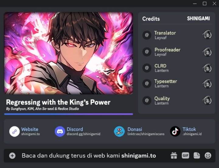Regressing with the Kings Power Chap 112 - Next Chap 113